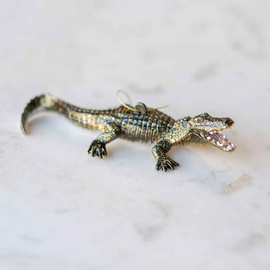 Gator Ornament   Green   6"