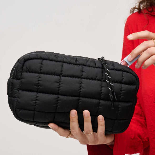 Quilted Puffer Nylon Pouch