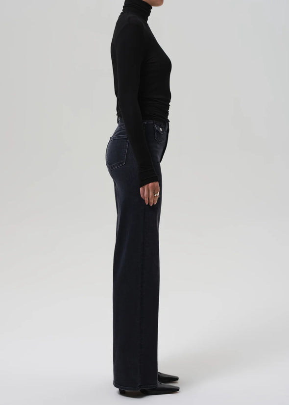 ISSY WIDE LEG IN WASHED BLACK