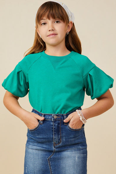 GIRLS PUFF SLEEVE TOP