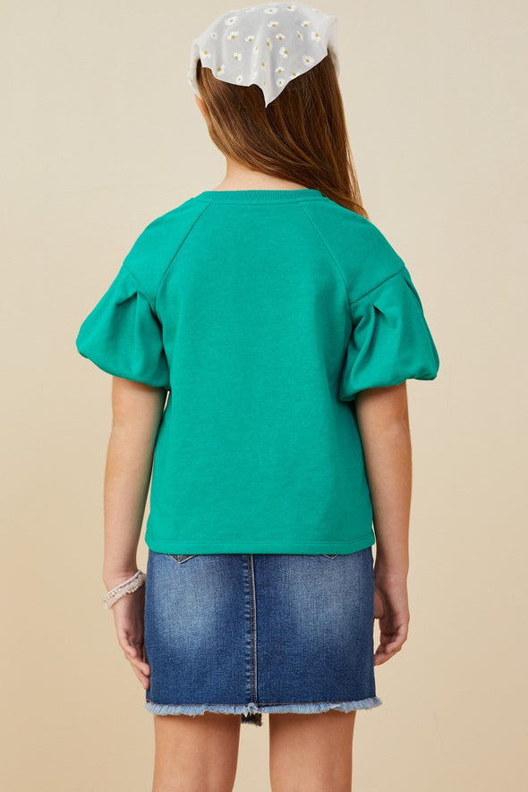GIRLS PUFF SLEEVE TOP