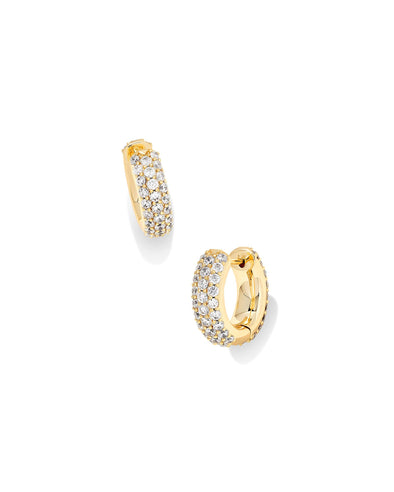 MIKKI PAVE HUGGIE EARRING GOLD