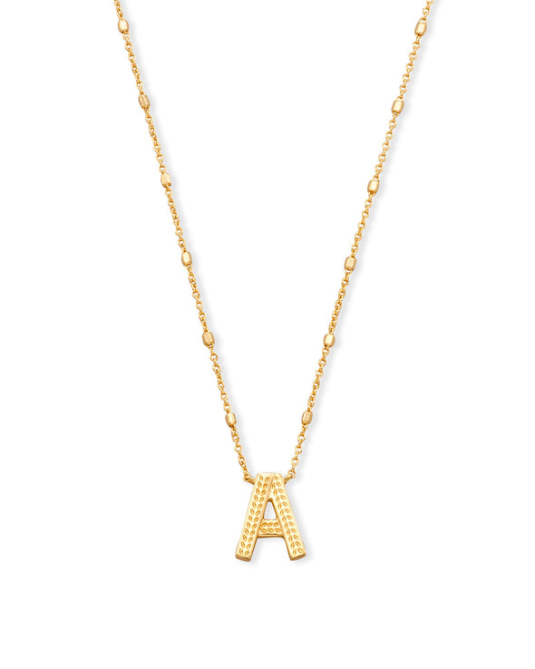 LETTER PENDANT NECKLACE IN GOLD