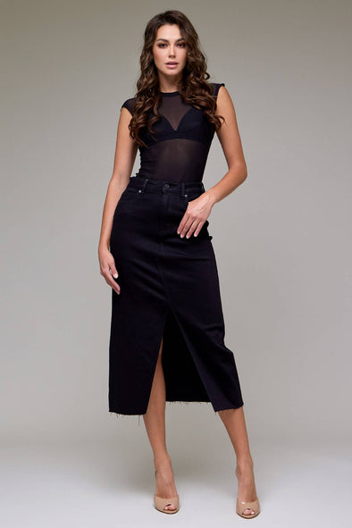 PEYTON HIGH RISE MIDI SKIRT