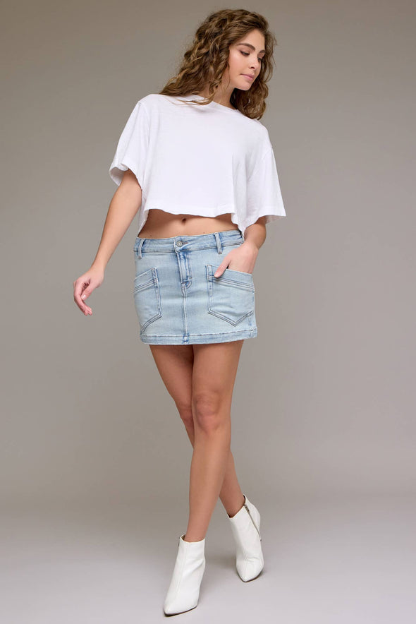 PEYTON LOW-RISE MINI SKIRT