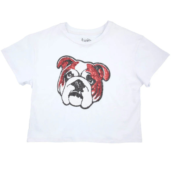 GIRLS BULLDOG SEQUIN TOP