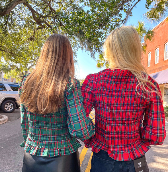 CELESTE PLAID TOP