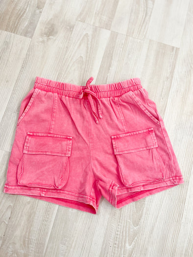 GIRLS JERSEY CARGO SHORTS