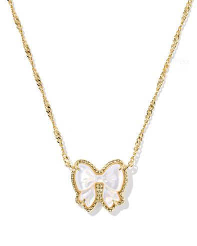 HALEY BOW SHORT PENDANT NECKLACE