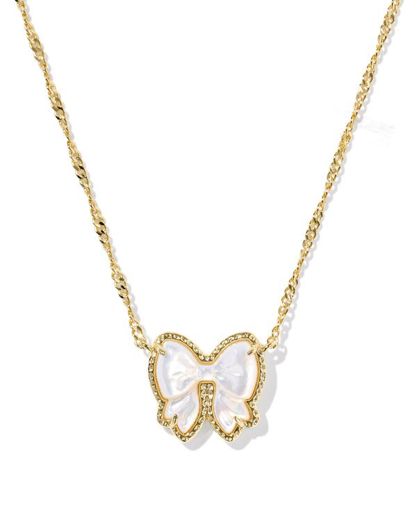 HALEY BOW SHORT PENDANT NECKLACE