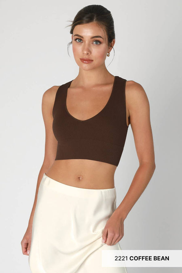 PLUNGE V-NECK CROP TOP