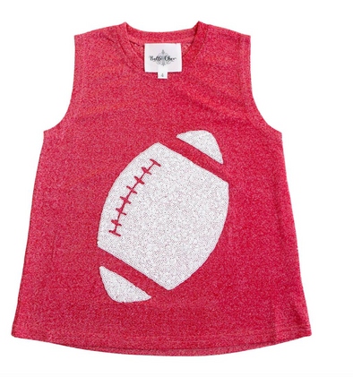 GIRLS FOOTBALL GLITTER TANK