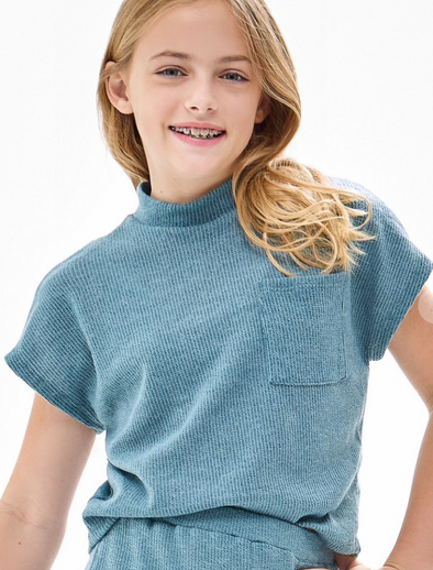 GIRLS MOCK NECK TOP