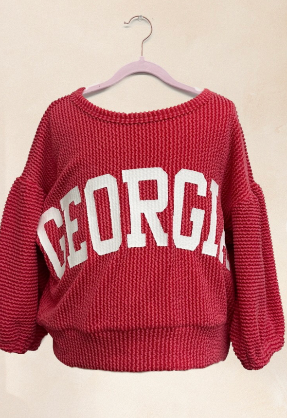 GIRLS CORDED GEORGIA SWEATSHIRT