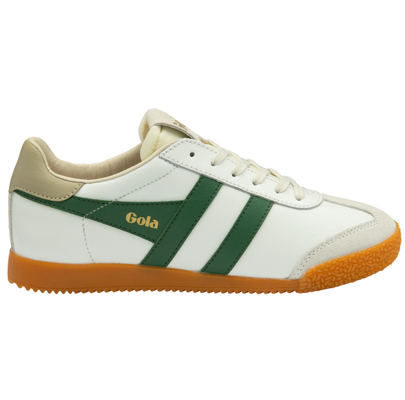 GOLA ELAN LEATHER WHITE/EVERGREEN/BONE