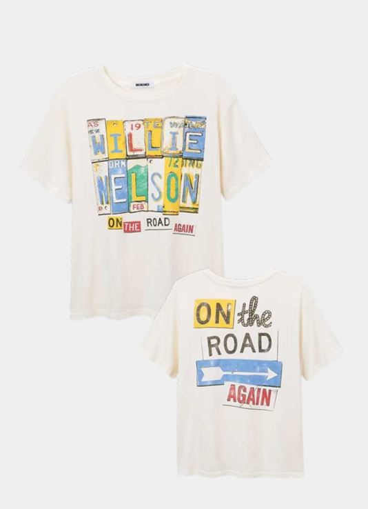 WILLIE NESLON ON THE ROAD AGAIN BOYFRIEND TEE