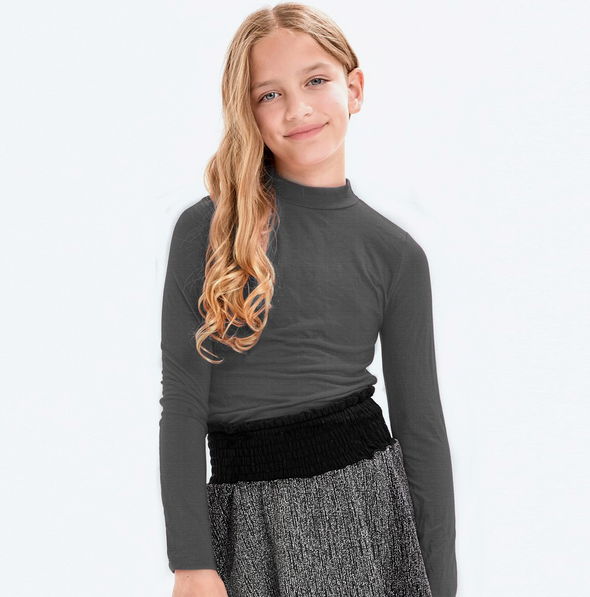 GIRLS ROSIE LONG SLEEVE MOCK NECK TOP