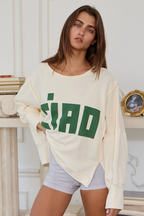 CIAO RAW EDGE SWEATSHIRT