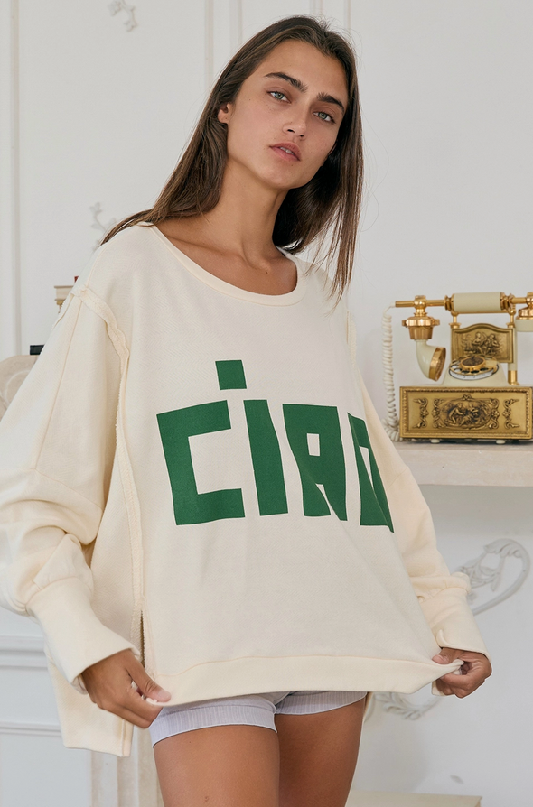 CIAO RAW EDGE SWEATSHIRT