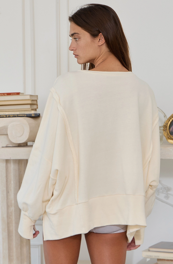 CIAO RAW EDGE SWEATSHIRT