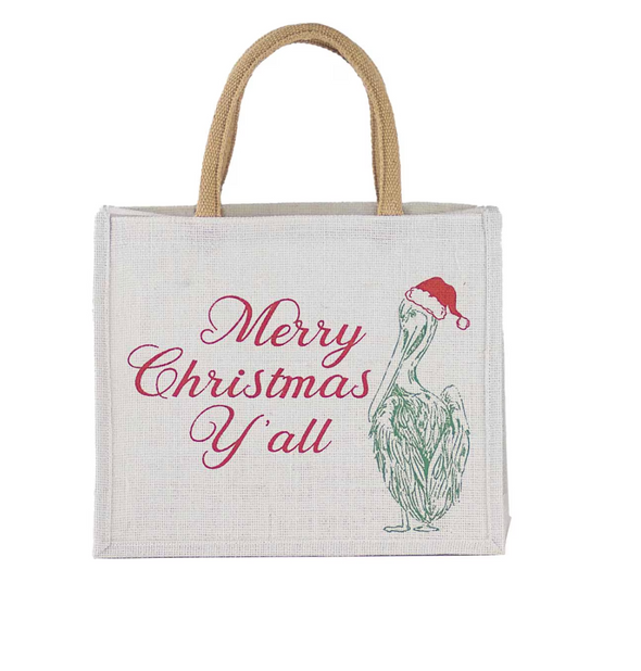 MERRY CHRISTMAS PELICAN TOTE