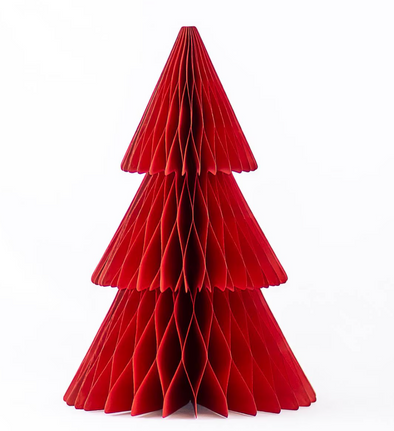 ACCORDION PAPER TREE DARK RED 15"