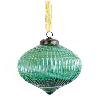 FIDENZA GLASS ORNAMENT AQUA