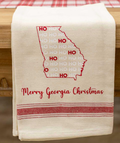 MERRY CHRISTMAS GEORGIA HAND TOWEL