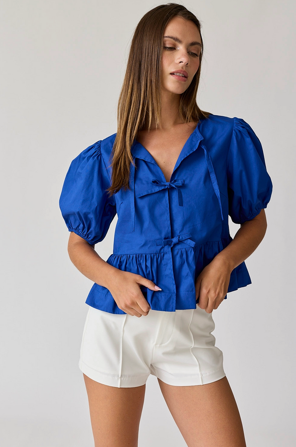 HAILEY BOW TIE DETAILED BLOUSE