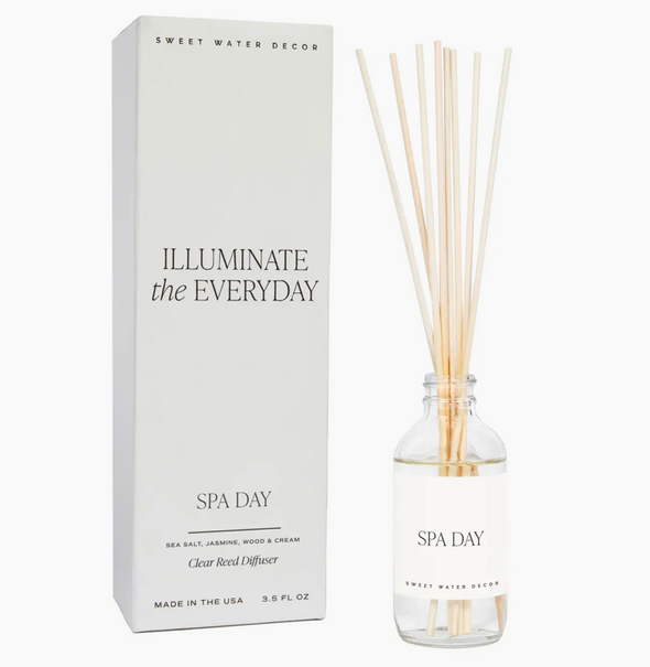 SPA DAY 4OZ CLEAR JAR REED DIFFUSER