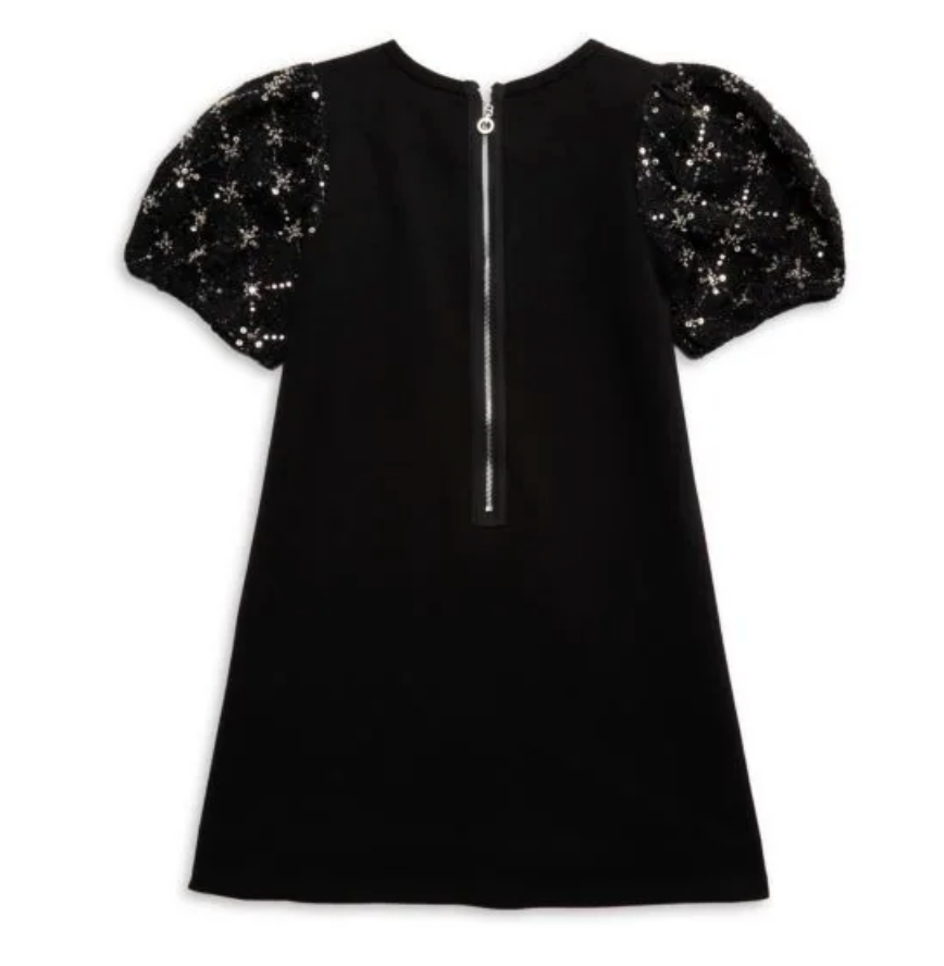 beaded shift dress with sleeves Mac Duggal Women's Mesh Beaded Cap Sleeve A Line Above Knee Dress