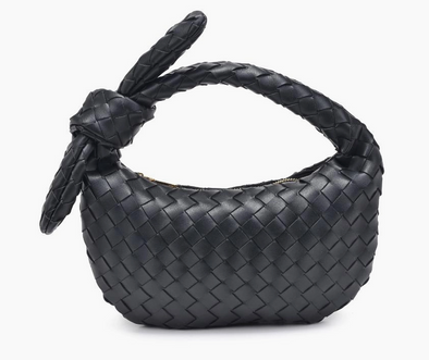 LIZBETH WOVEN KNOT CLUTCH