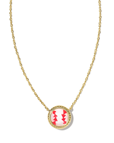 KS BASEBALL SHORT PENDANT NECKLACE