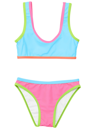 GIRLS CANDY COLORBLOCK CROP BIKINI