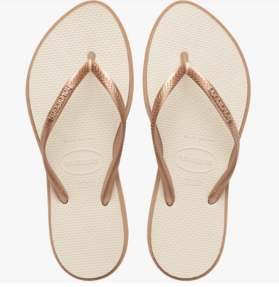 HAVAIGNAS SLIM POINT  SANDAL ROSE GOLD/ BEIGE