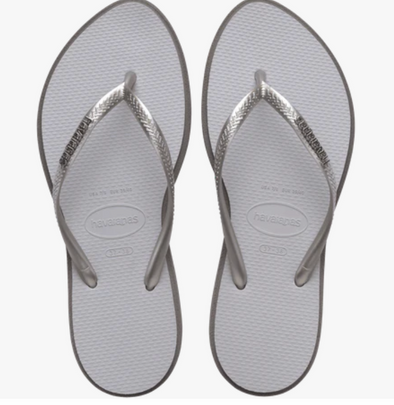 HAVAIANAS SLIM POINT SANDAL STEEL GRAY