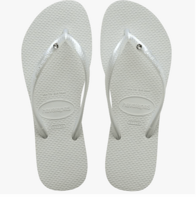 HAVAIANAS SLIM CRYSTAL SW II SANDAL WHITE