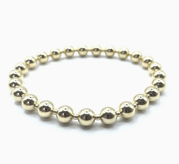 6MM+2MM+6MM GOLD FILLED WATERPROOF DIMENSION BRACELET
