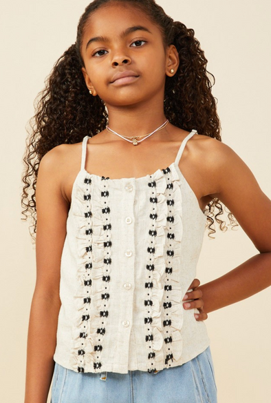 GIRLS LINEN TANK