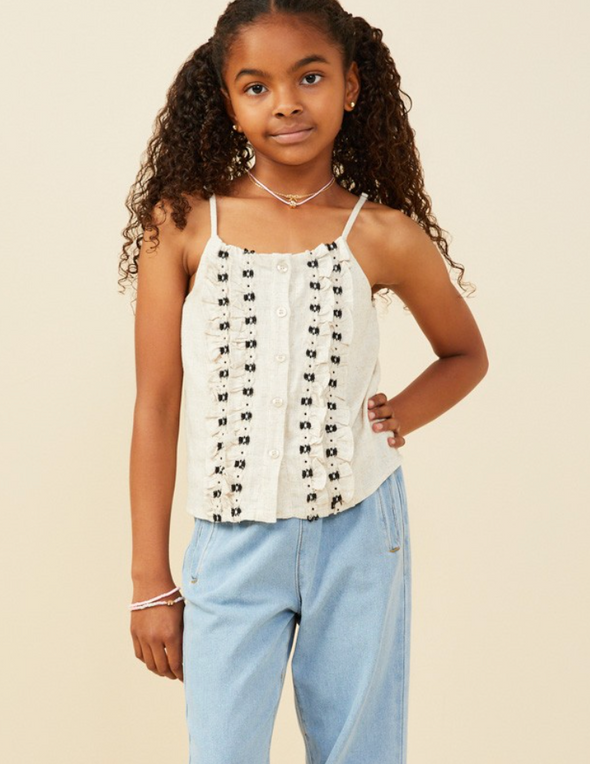 GIRLS LINEN TANK