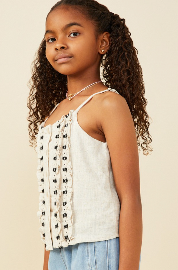 GIRLS LINEN TANK