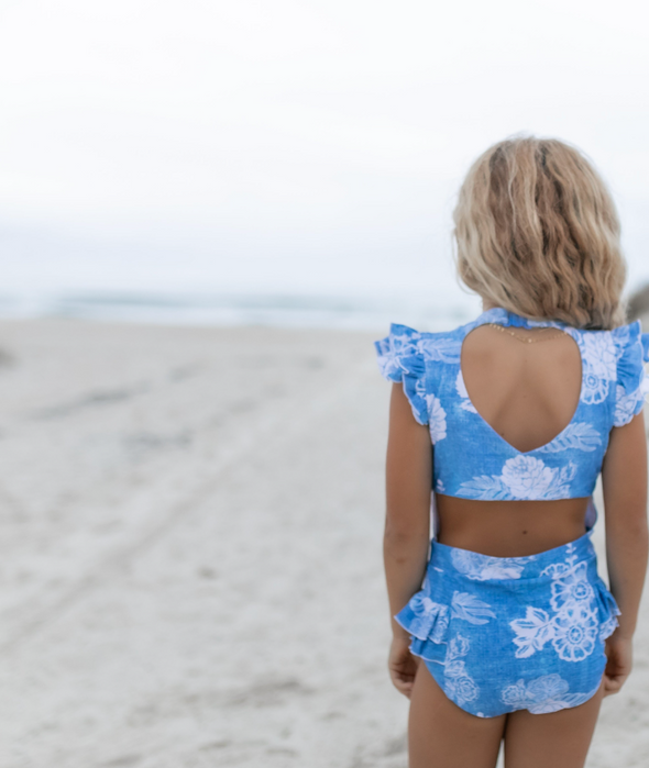 GIRLS RUFFLE ONE-PIECE