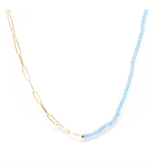 PERIWINKLE BEEDED NECKLACE