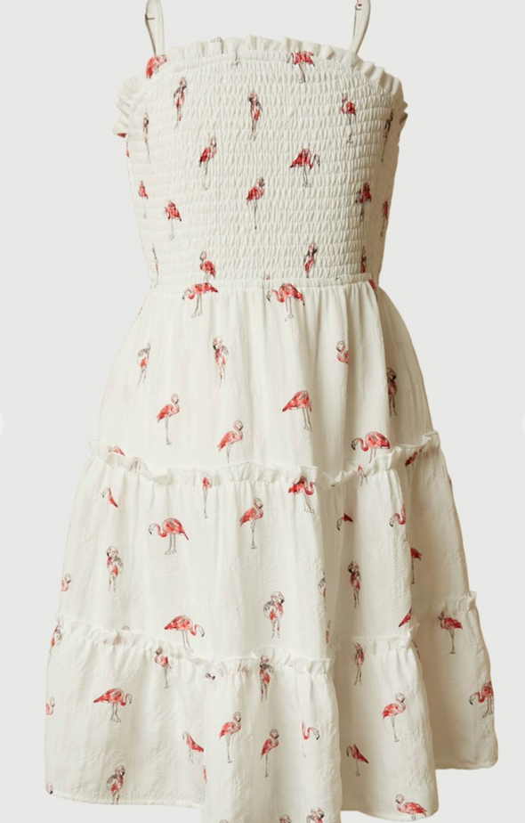 GIRLS FLAMINGO DRESS