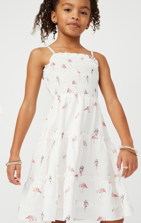 GIRLS FLAMINGO DRESS