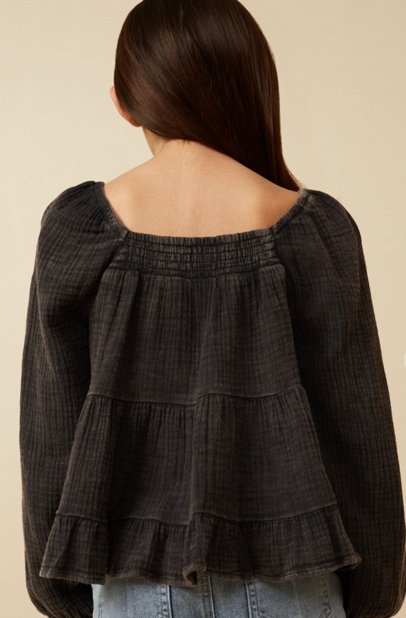GIRLS PEPLUM TOP