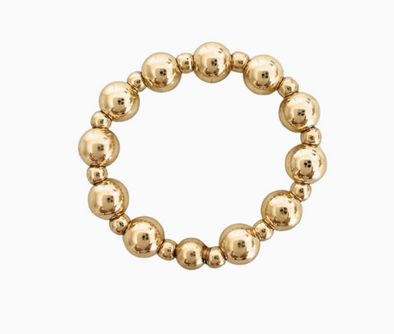 Gold-Filled 4mm and 2mm Waterproof Stretch Ring