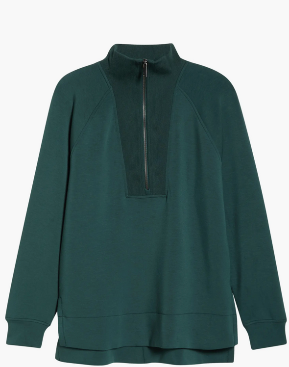 SPANX BRUSHED AE HALF ZIP TUNIC