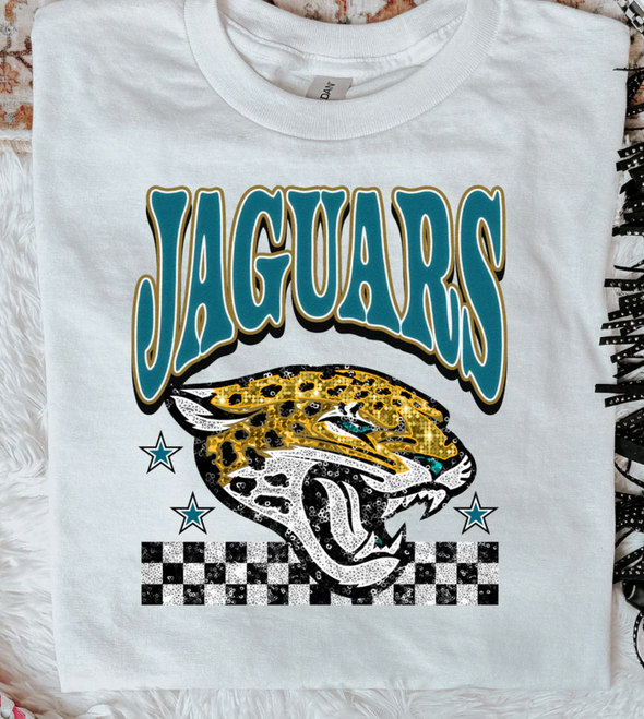 JAGUARS FAUX GLITTER TEE