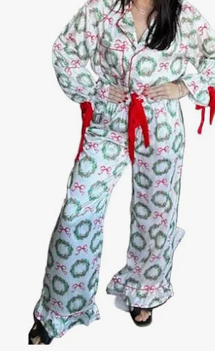 CHRISTMAS WREATH PAJAMAS